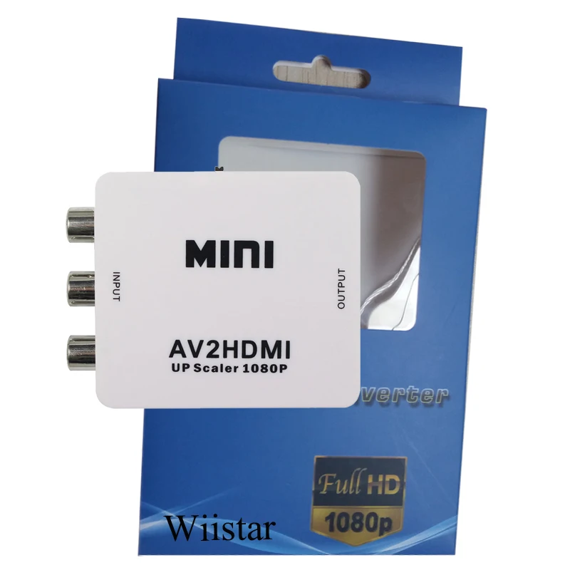 Конвертер сигнала RCA в HDMI AV Full HD 1080P AV2HDMI Mini для ТВ VHS VCR DVD записи чипсеты|rca to|rca to hdmirca