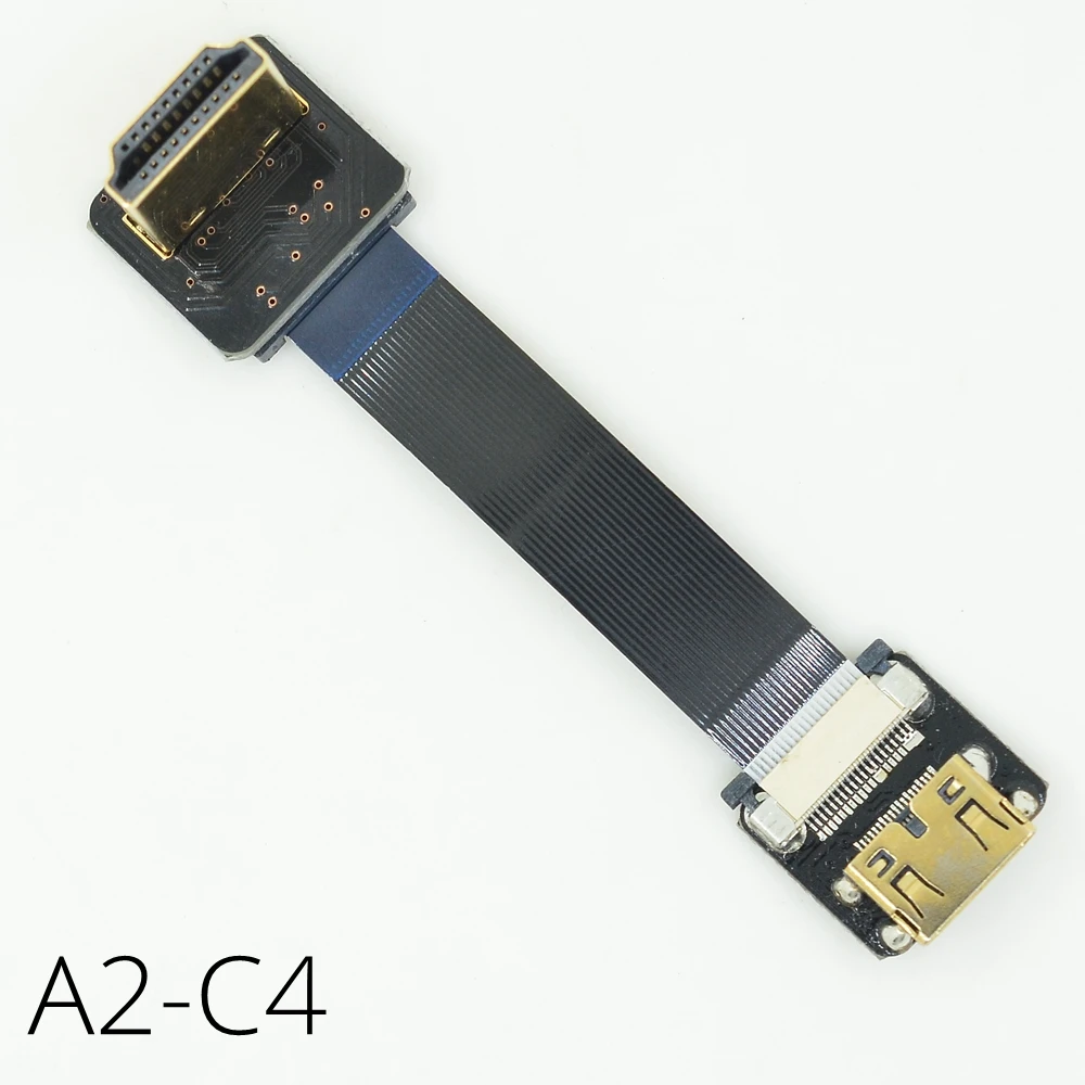 Кабель Mini HDMI FPV плоский гибкий кабель с подъемом под углом к C Type Ribbo для Gimbal Servo