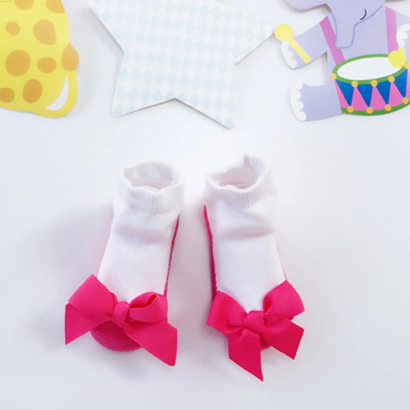 Детские носки для малышей, носки с большим бантом для маленьких девочек, носки для новорожденных, носки принцессы, праздничные подарки на день рождения для детей от 0 до 24 месяцев