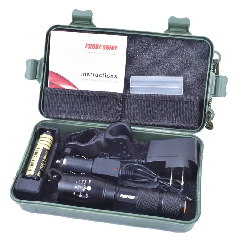 2017 Super Bright 5000LM X800 CREE T6 LED Flashlight Torch Lamp G700 Light Kit Zoomable Adjustable