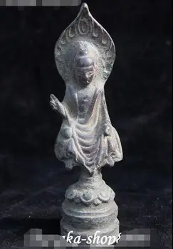 

Old Chinese Antique Bronze Stand Kwan-yin Guan Yin Goddess Bodhisattva Statue