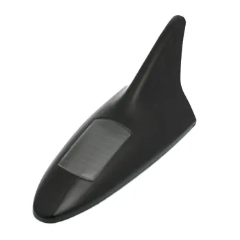 

10X Amico Car Solar 8 LED Flash Light Shark Fin Decorative Antenna Decor Black