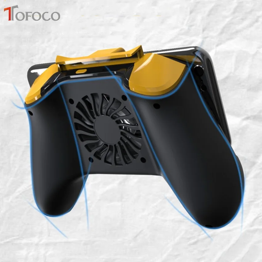 Bluetooth 4.2 Gamepad PUBG Controller PUBG Mobile Triggers Joystick With Cooling Fan for iPhone And