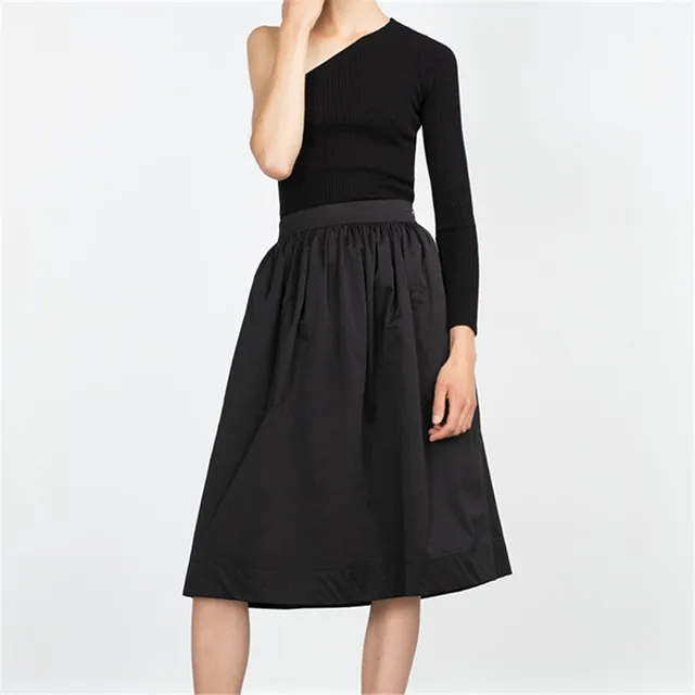 A Line Skirt Knee Length - Skirts A Line Skirt Knee Length - Skirts