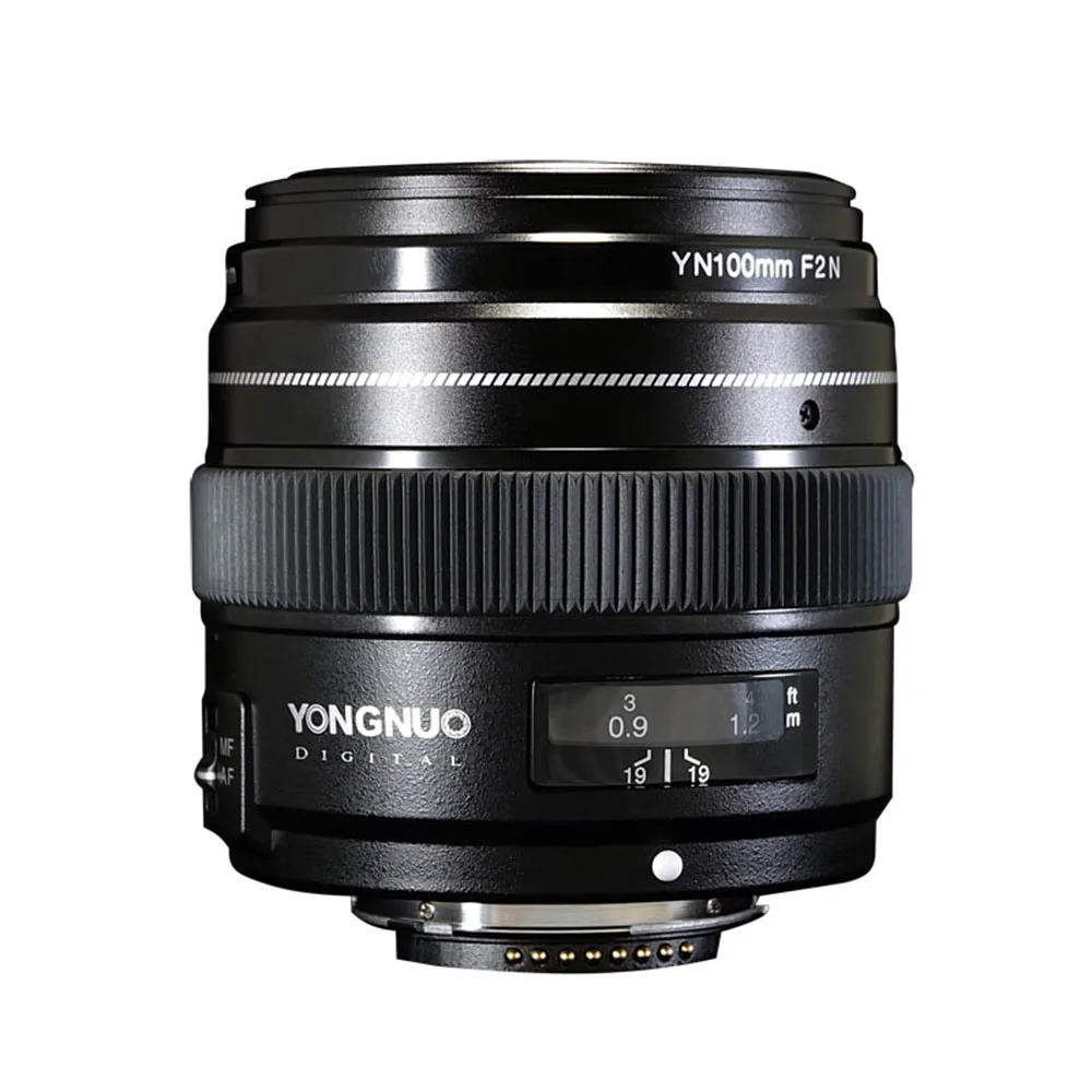 Объектив Yongnuo 100 мм F2 с большой апертурой AF/MF Средний Tele Prime весенний макрообъектив yn100мм для камеры Nikon D7200 d7100 D7000