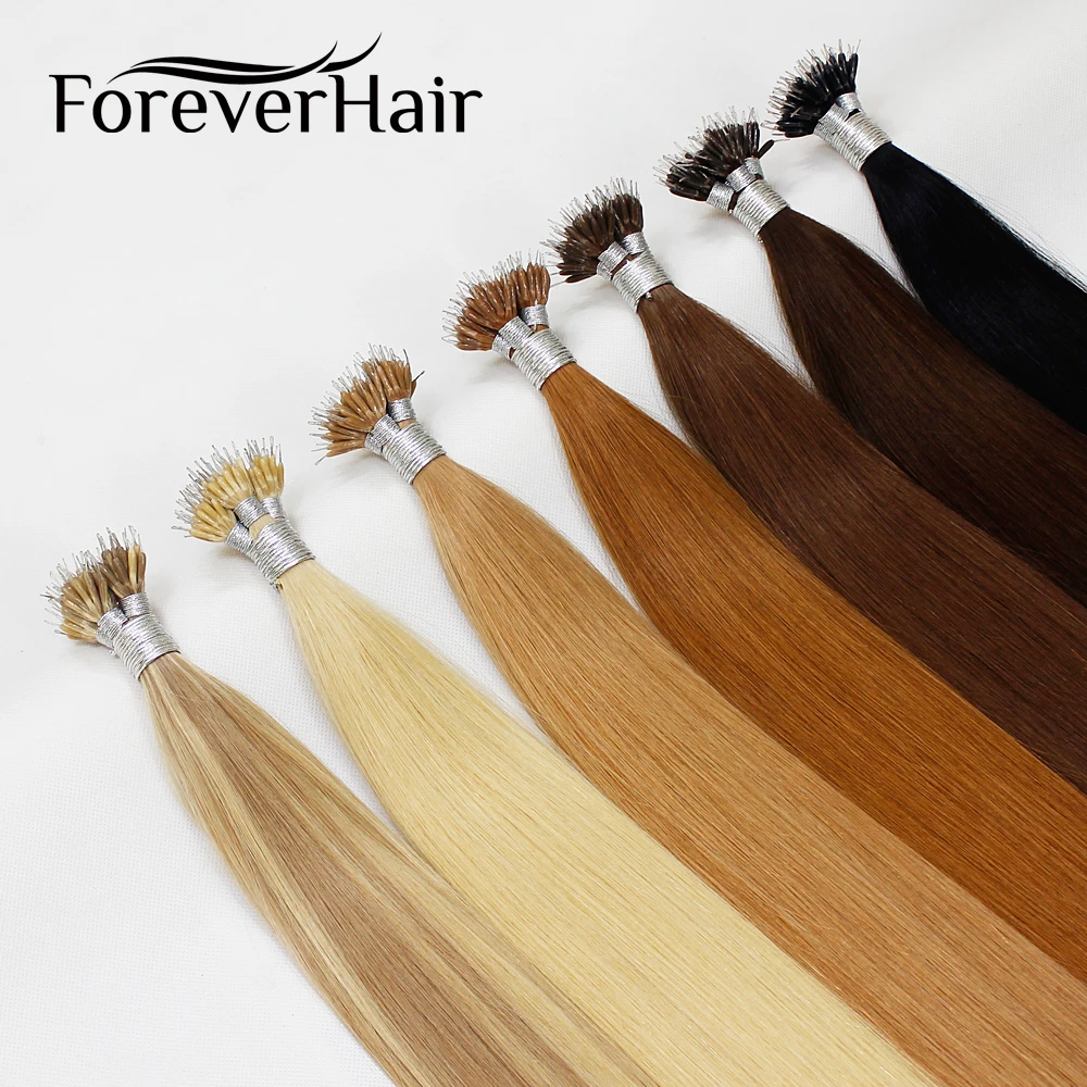 Нано кольцо FOREVER HAIR 0 8 г/локон 14 дюймов 100% натуральные нано волосы Remy удлинители
