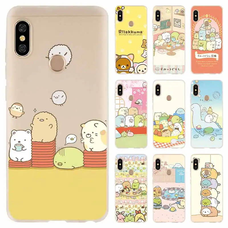 

sumikko gurashi Rilakkuma Cover For Xiaomi Redmi Note 7 6 5 4 3 pro Case for Redmi 6a s2 5a 5 Plus 4a 4x 3 Pro