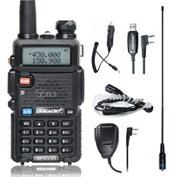 TD-UV5R Портативный Walkie Talkie Профессиональный CB радиостанции VHF/UHF 136-174 МГц и 400-520 МГц для охоты обрабатываются радио