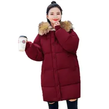 Chaqueta de invierno mujeres abrigo Parka gruesa chaqueta con capucha abrigo Delgado Oversized manga larga invierno mujer chaqueta Q804