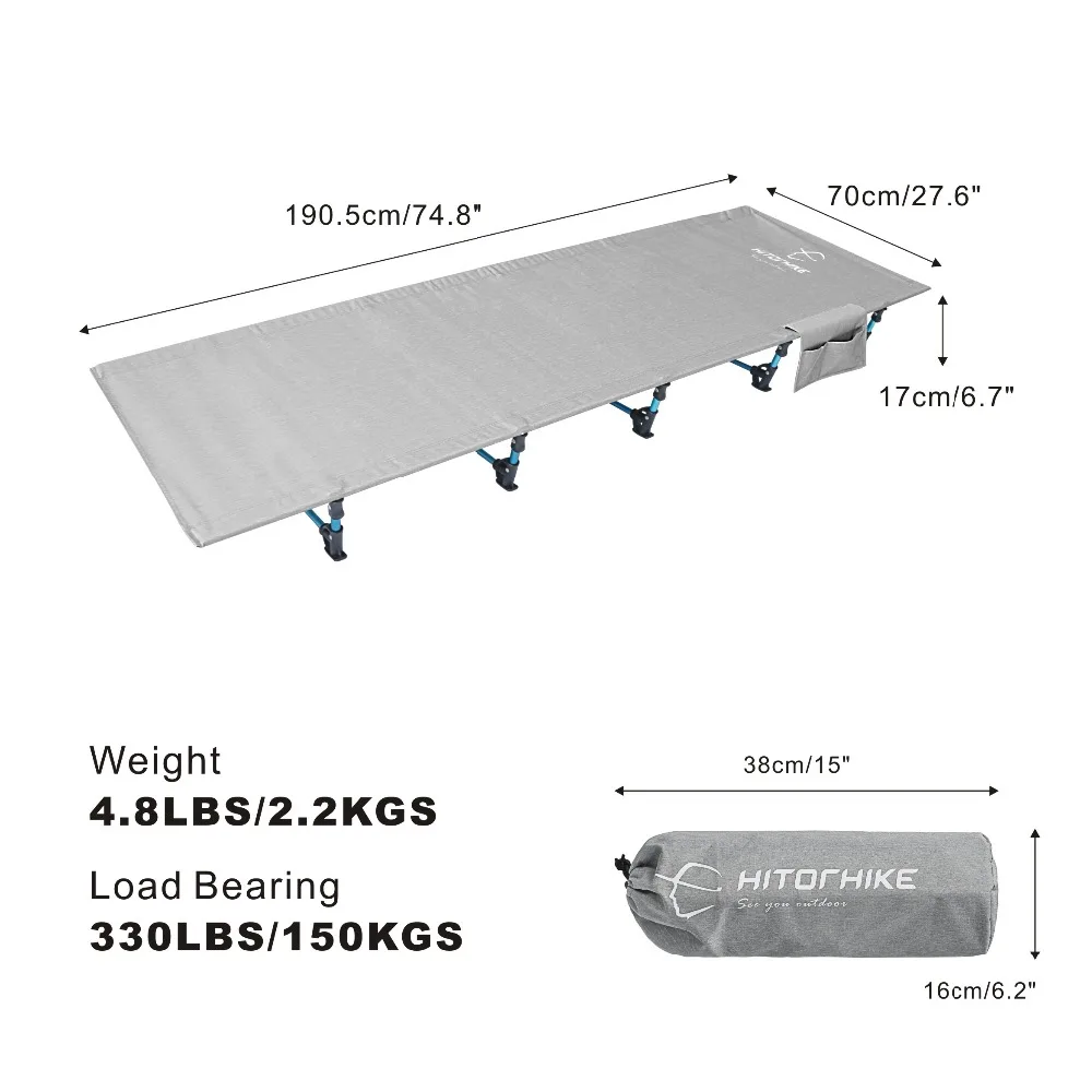  Ultralight Folding Tent Camping Cot Bed Portable Compact for Outdoor Travel Base Camp Hiking Mounta