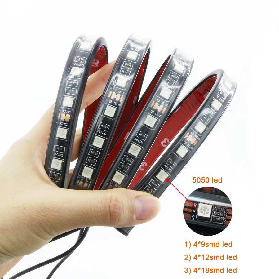 Светодиодная RGB ленсветильник для внутреннего освещения 12SMD 9 светодиодов 12 В 4