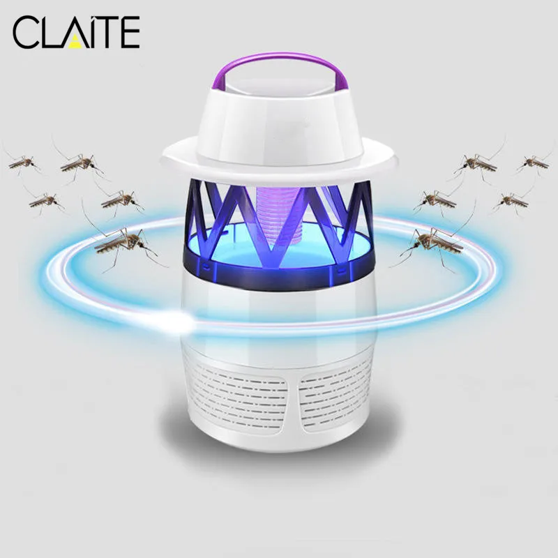 CLAITE светодиодный Mosquito Убийца лампы фотокаталитический немой вентилятор ночник отсутствие радиации USB Мощность комаров для внутреннего