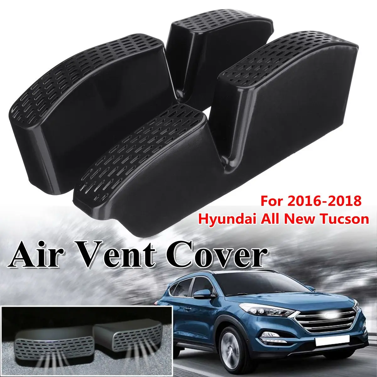 2x car Under Seat AC Heater Outlet Cover Air Vent Grille Protective