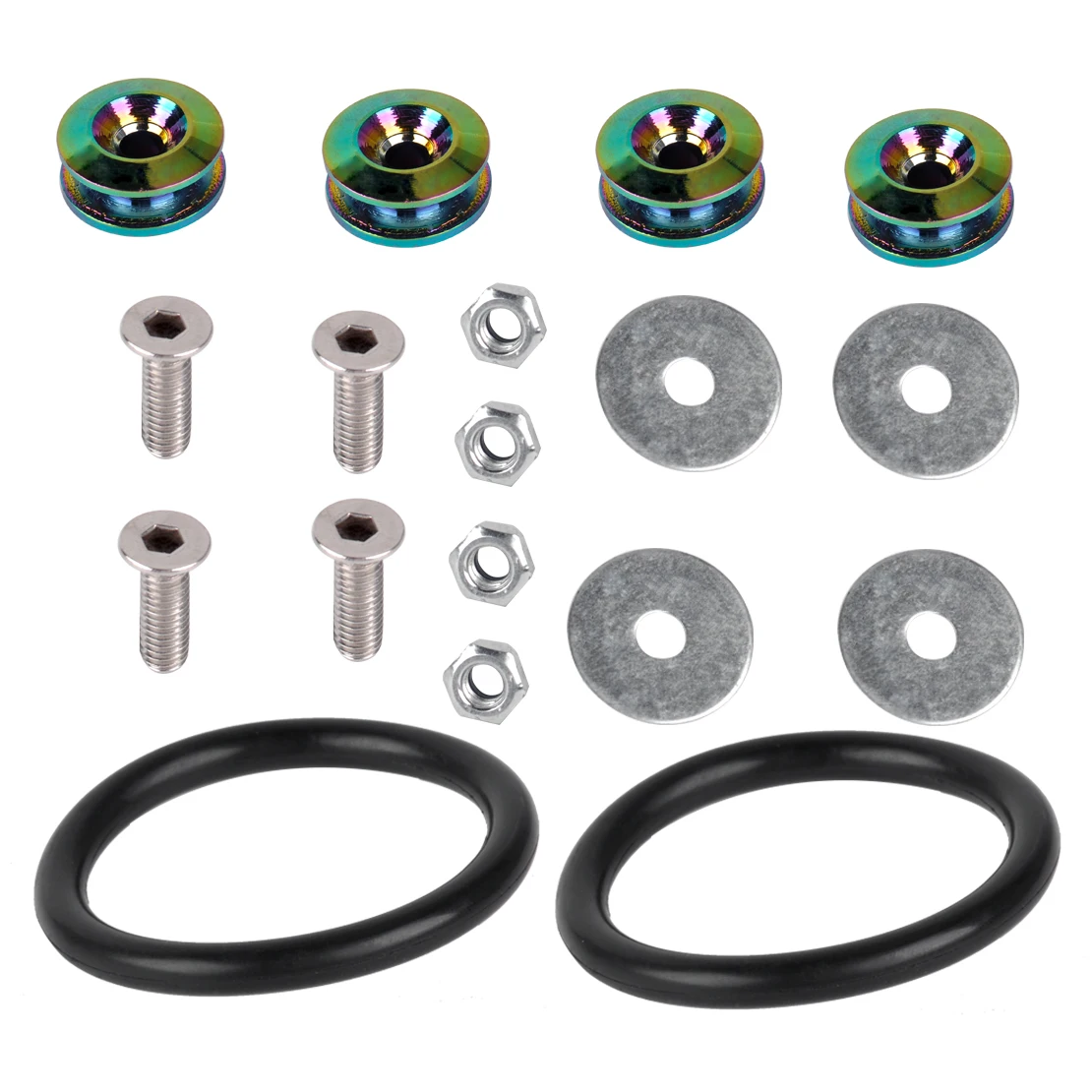 Quick Release Fasteners Xotic Tech JDM - Aluminum Bumper & Trunk Fastener Kit In Black Bumper Removal Kit - Foto 8