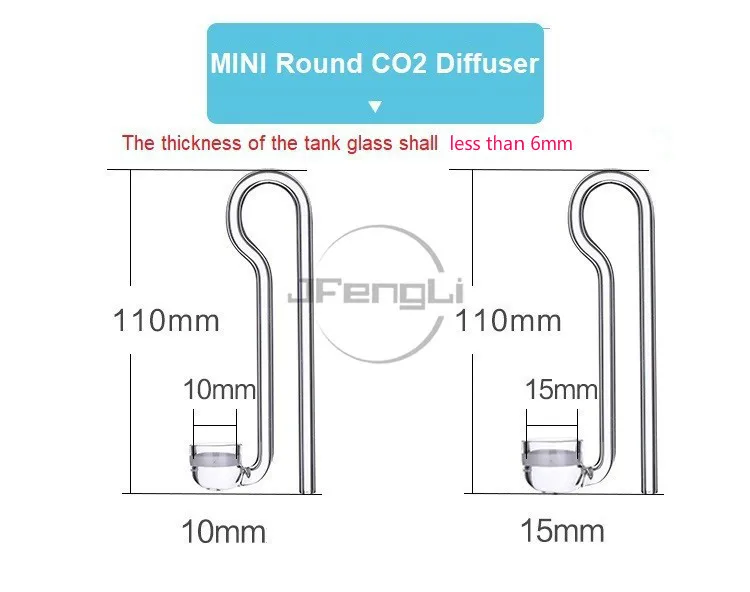 ADA Quailty VIV мини плоский круглый нижний стеклянный регулятор для аквариума подвесной СО2 распылитель аквариума для растений для выращивания рыб