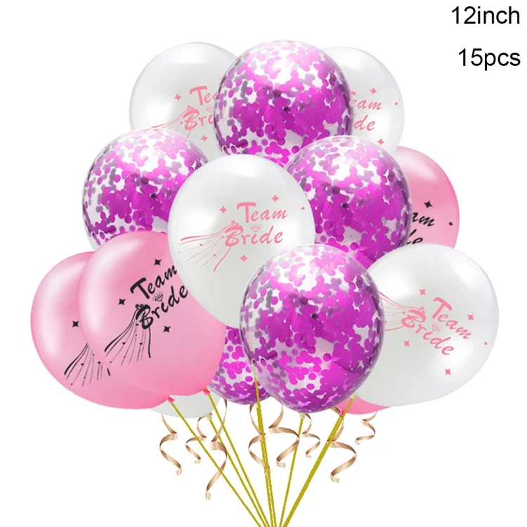 Йориу Невеста быть латекс конфетти для воздушного шара балон набор Девичник декорации на свадьбу, вечеринку команда свадебный душ сувениры - Цвет: Balloons Set 7