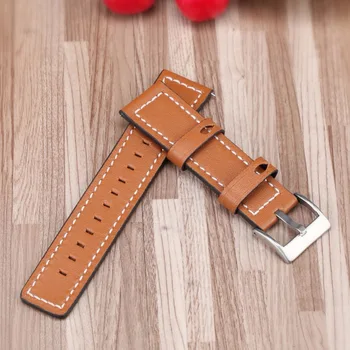

New Classic Vintage Genuine Leather Replacement Accessories Wristbands with Stainless Metal Clasp For Fitbit Versa Smartwatch