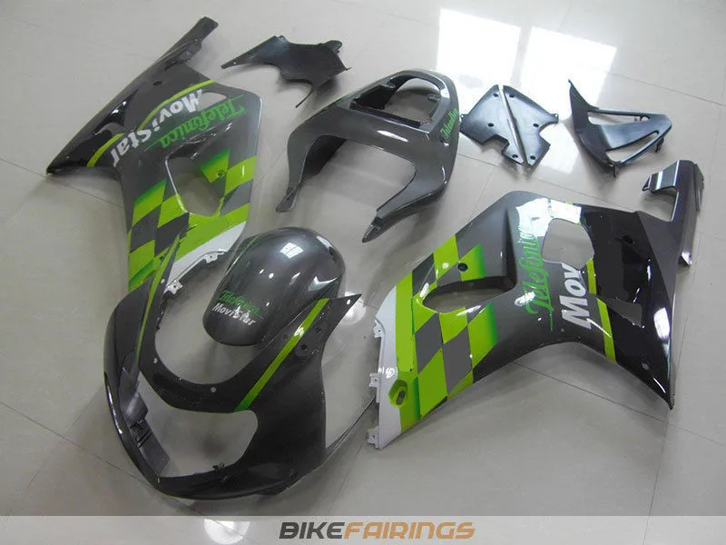 

New Motorcycles Fairings Kits Fit For Suzuki GSXR600 GSXR750 GSXR-600 750 01 02 03 2001 2002 2003 ABS Plastic Gray green