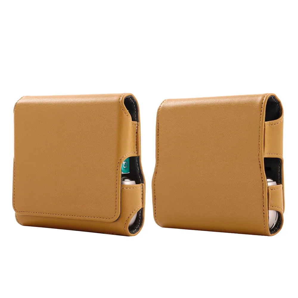 JINXINGCHENG кожаный чехол-сумка для Iqos 3,0 Чехол-книжка с магнитным бумажником защитные аксессуары 5 цветов - Цвет: Оранжевый
