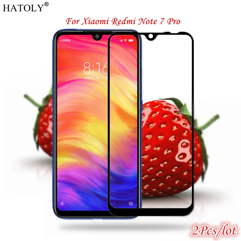 

2PCS Screen Protector For Xiaomi Redmi Note 7 Pro For Redmi Note 7 ProTempered Glass Full Glue Cover Glass For Redmi Note 7 Pro