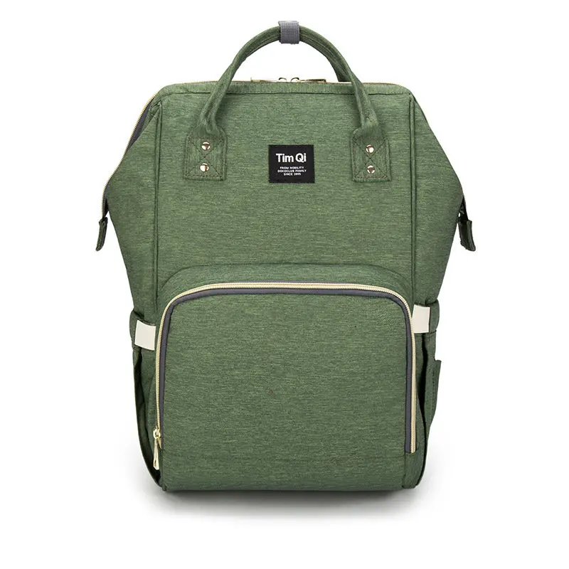 Брендовая дизайнерская большая емкость пеленка сумка Мумия Материнство подгузник сумка для ухода за ребенком путешествия рюкзак коляска подвесная сумка - Цвет: dark green
