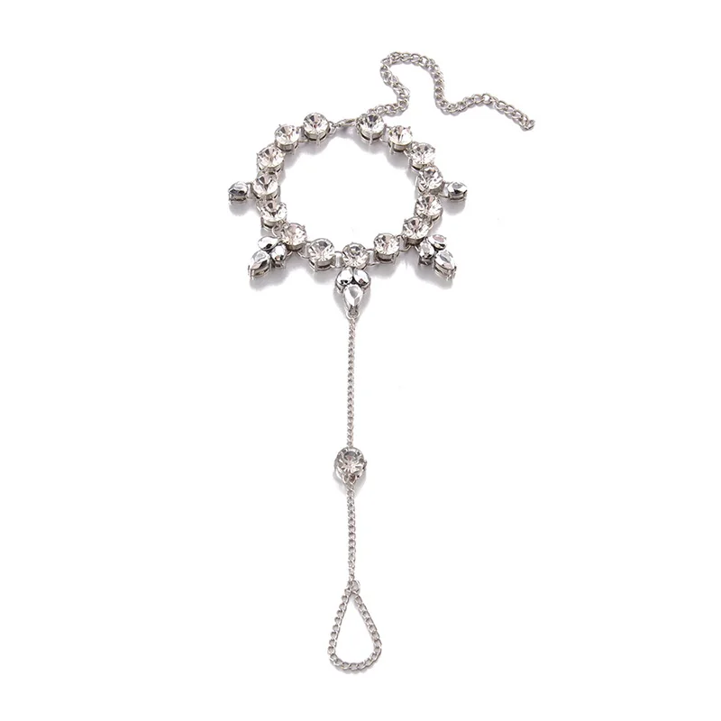 1Pcs Crystal Barefoot Sandal Anklet Foot Chain Toe Ring Beach Ankle Women Jewelry New