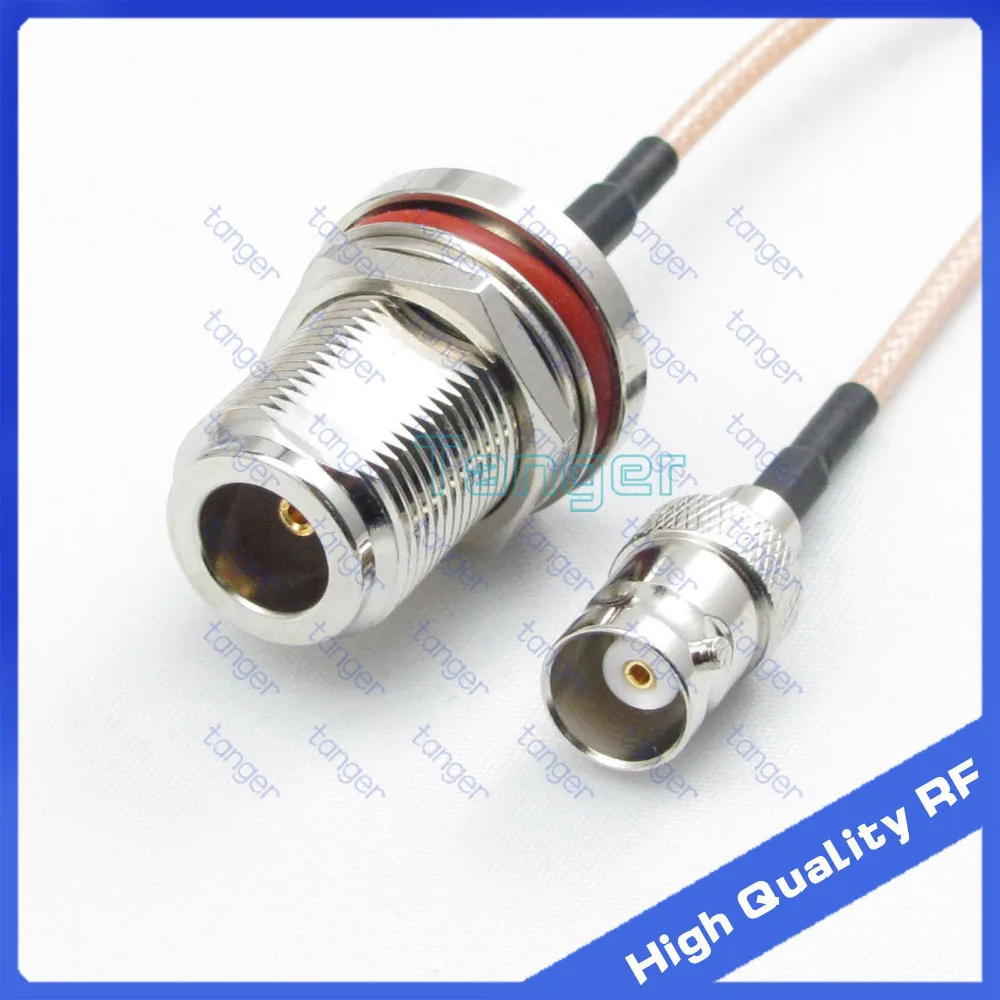 

Tanger Hot Selling N female jack waterproof with nut to BNC female jack with RG316 Coaxial Pigtail Jumper Low Loss cable 8" 20cm