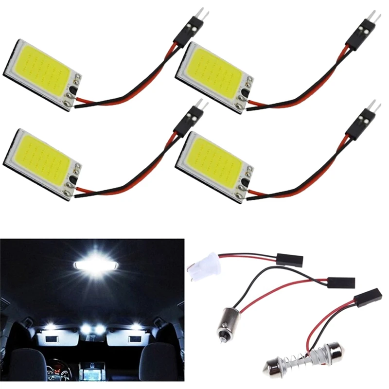 12V 18 светодиодный COB Автомобильный интерьер КУПОЛ пластина светильник s BA9S
