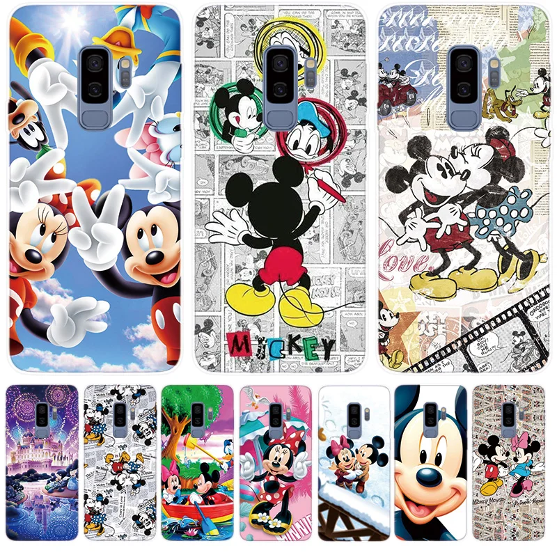 

Mickey Minnie Cartoon Soft TPU Case for Samsung Galaxy S10 S9 S8 Plus S10E S6 S7 Edge Note 9 8 Frosted Fundas Cover