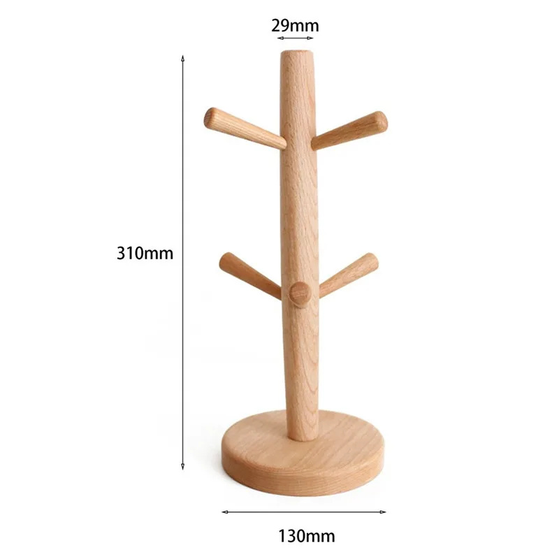 Милый деревянный держатель чайной чашки в форме дерева, практичная кофейная кружка, сушильные чашки, полка для кружек