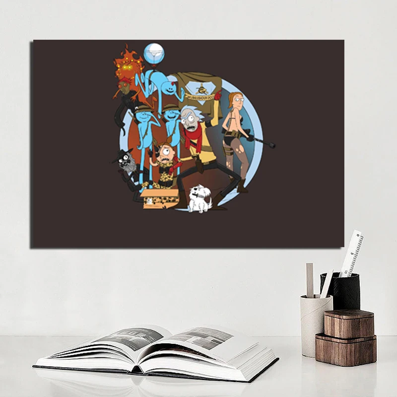 

Rick And Morty Crossover Canvas Painting Print Living Room Home Decoration Modern Wall Art Oil Painting Posters Pictures Artwork