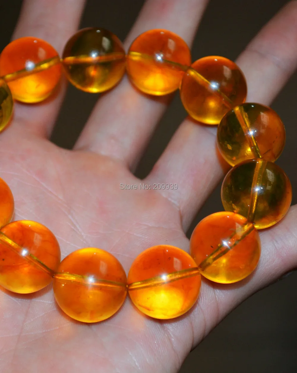 

huij 00818 genuine bracelet old blue prayer bead mala amber baltic sea antique gold clear