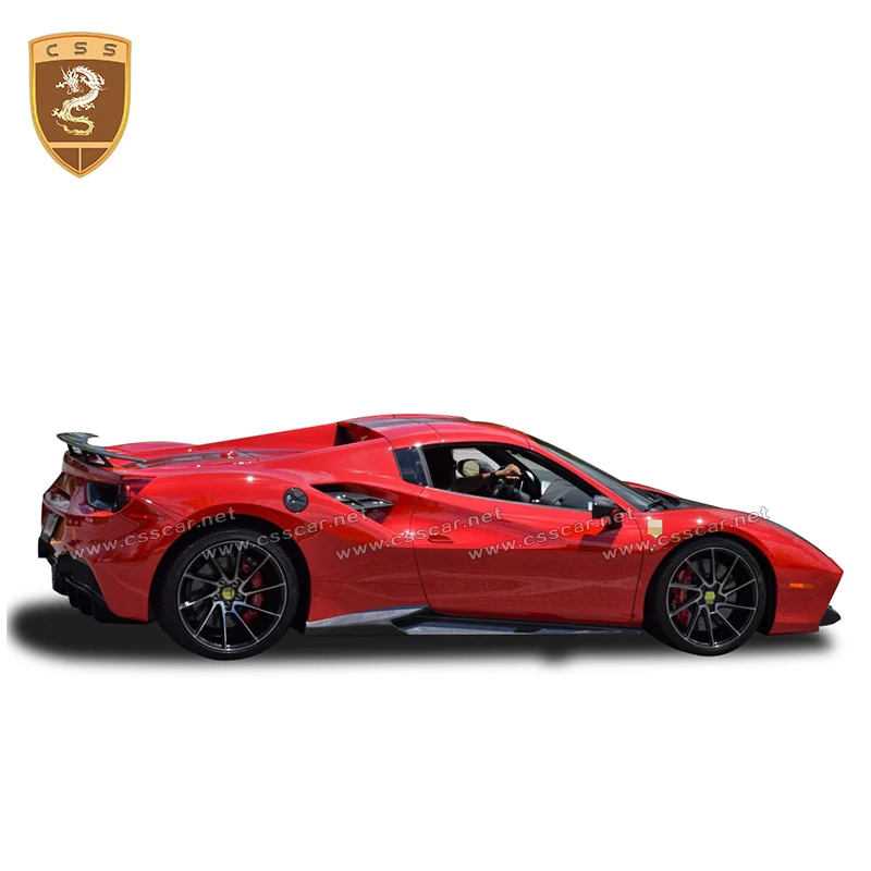 Для 15-17 Ferrari 488 N стиль передний задний бампер спойлер диффузор боковая юбка настоящий карбоновый волоконный кузов наборы автомобильные аксессуары