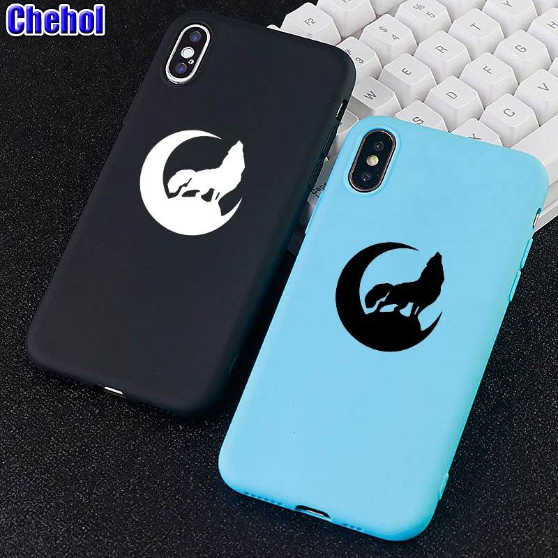 Забавный мобильный телефон чехлы для iPhone 6S 7 8 Pluls X XS MAX XR чехол новый милый волк
