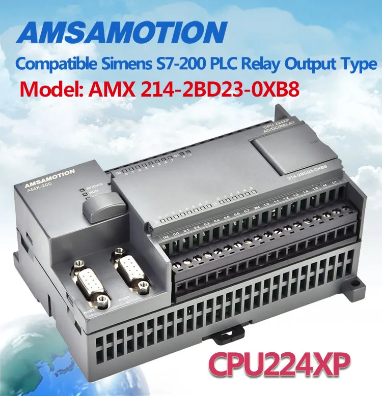 CPU224XP AMX-200 PLC программируемый контроллер релейный выход 214-2BD23-0XB8 совместимый S7-200 PLC Amsamotion Прямая с фабрики