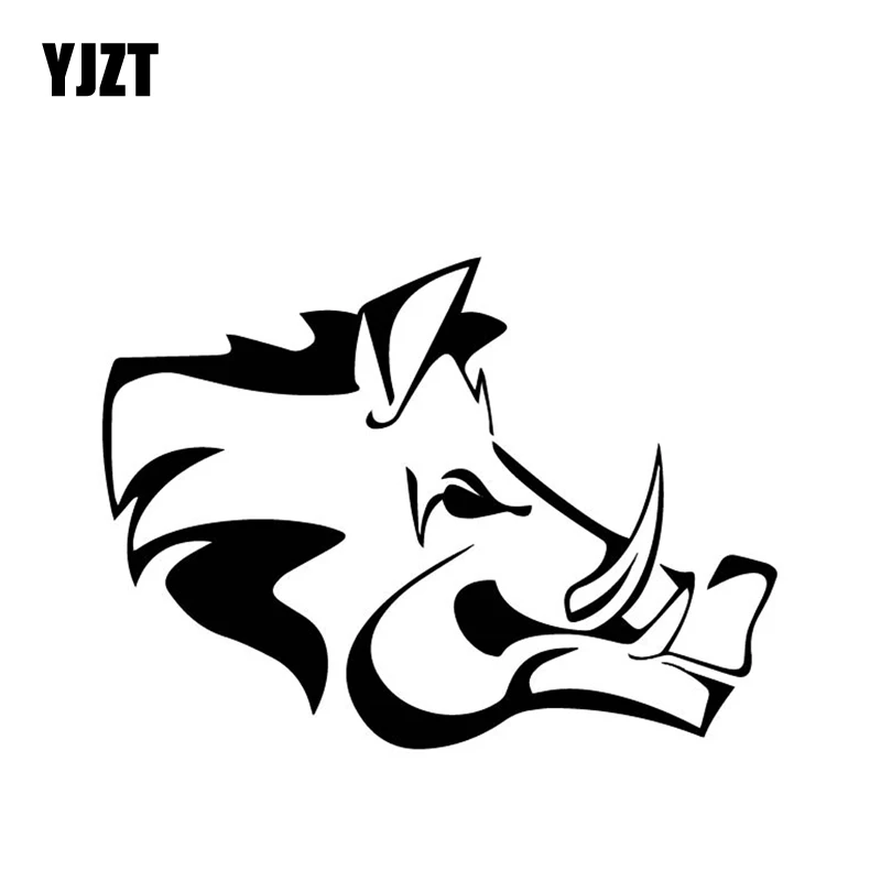 

YJZT 15.2CM*11.1CM Ferocious Wild Boar Decorate Vinyl Decal Car Sticker Bumper Accessories Black/Silver C4-1217