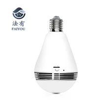 Bulb Lamp Wireless IP Camera Wifi 3MP Network Panoramic FishEye Home Security CCTV Camera 360 Degree Night Vision Support 128GB