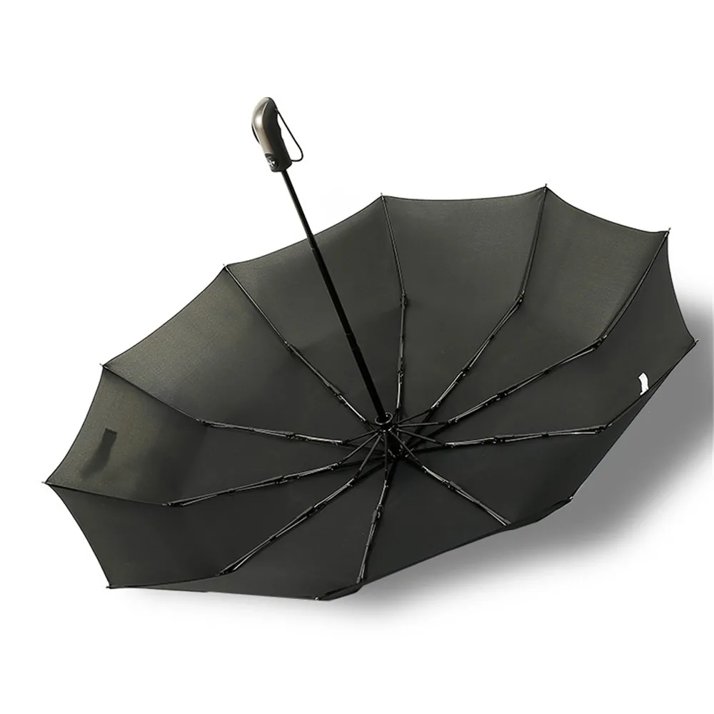 Модный женский зонт от дождя, полностью автоматический, три складных нежных зонта, крепкий каркас, ветрозащитный Портативный зонт для путешествий