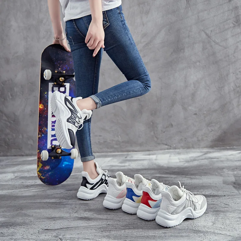 

Fisdyrax Fashion 2018 Casual Shoes Woman Summer Comfortable Breathable Mesh Flats Female Platform Sneakers Women Chaussure Femme