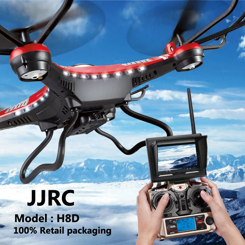 Buy Cheap JJRC H8D Retail Packaging 5.8G Real-time Remote Control Helicopter FPV 4CH 6-Axis Gyro RTF Aircraft Drone HD Camera Quadcopter