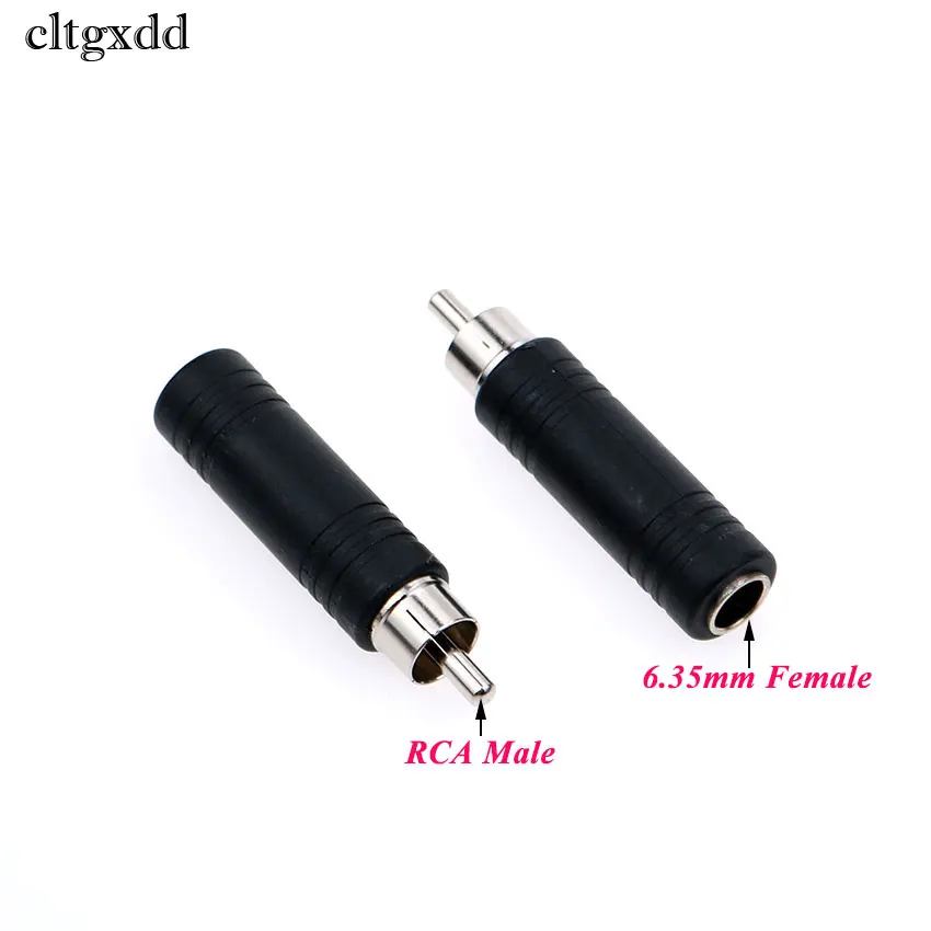 

cltgxdd 6.35mm 1/4 Mono Female Jack to RCA Male Plug Audio Adapter Cable Converter Black Female To RCA Audio Adapter RCA Plug
