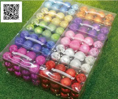 

240pcs 3cm 2017 New Christmas balls Christmas decoration ball plastic Christmas balls bright dumb powder pearl ball mix