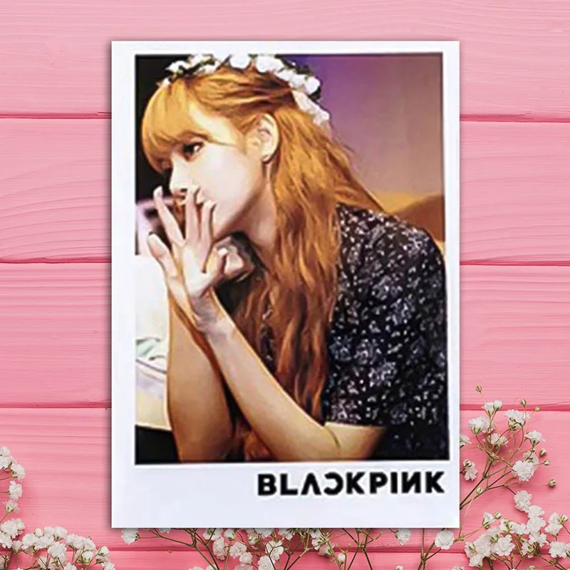 16 шт./компл. Kpop BLACKPINK LOMO Cards JISOO JENNIE ROSE LISA Portray фото карты LOMO маленькие карты с зажимами и веревкой