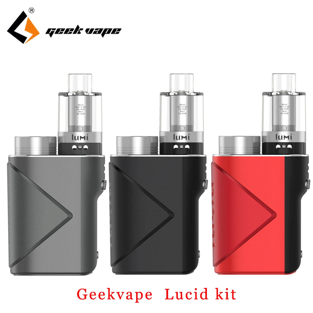 

Newest Geekvape Lucid Starter Kit Max 80W by Advance AS chipset with 2/4ml mesh coil Lumi Tank Best Flavor E cigarette Vape kits
