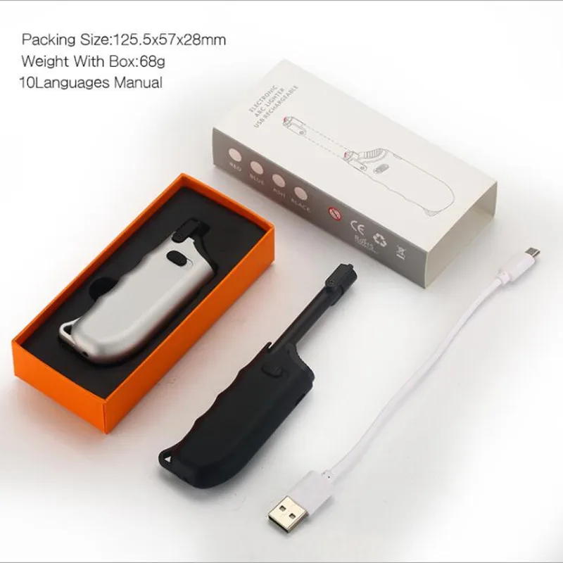 Регулируемая плазменная Зажигалка для барбекю с USB зарядкой ветрозащитная