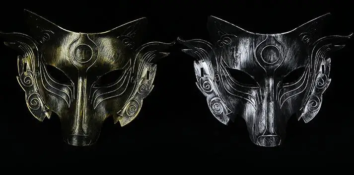 Маскарадная маска Samurai с головой волка для вечеринки на Хэллоуин выпускного
