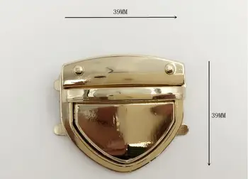 

39x39mm Fashion light gold triangled bag lock purse lock, handbag lock, Bag hardware accessory, 100pcs/Lot