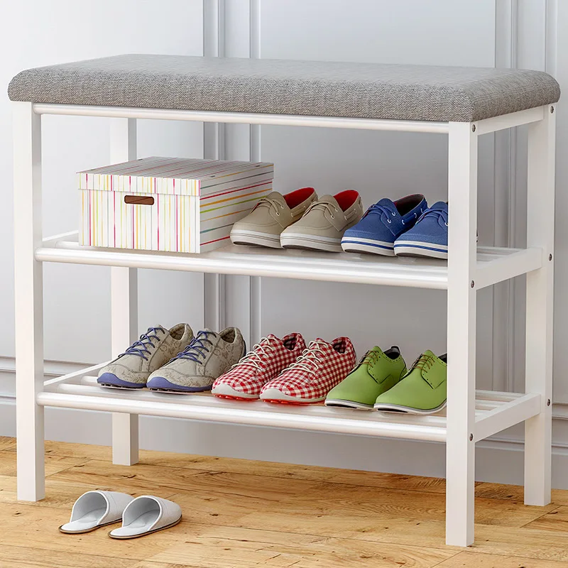 60CM Multifunction Change Shoe Bench Economic Type Shoe Rack Storage Rack Space-saving Assembly Shoe Cabinet Household Furniture