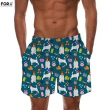 FORUDESIGNS Джек Рассел терьер узоры мужская летняя одежда пляжные шорты бодибилдинг тренировки беговые быстросохнущие шорты трусы