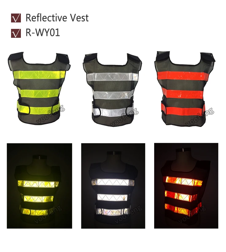 

High Visibility Night Work Security Traffic or Cycling Safety Reflective Vest free shipping